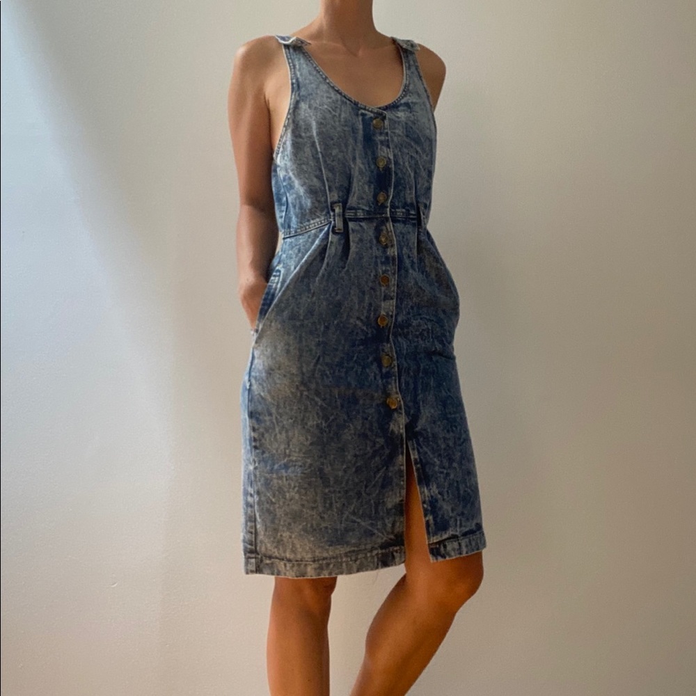 Acid Wash Vintage Denim Dress